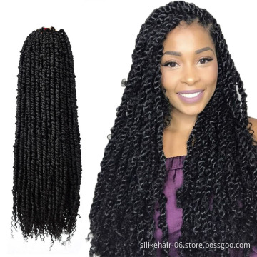 High Quality 22 inches Ombre Pre-looped Braiding Hair For Women Wholesale Synthetic Passion Twist Crochet Braid Hair Extensions